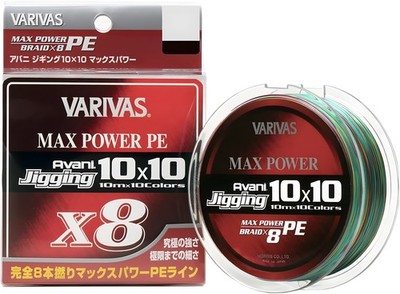 VARIVAS (Balibus) PE Line Aban Jigging 10 × 10 Max Power PE X8 500m 8 piece