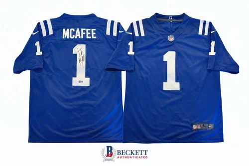 Pat Mcafee Autographed Jersey Beckett Authentication Indianapolis Colts WWE