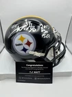TJ WATT (PITTSBURGH STEELERS) SIGNED MINI HELMET 2017 #30 PICK FANATICS COA
