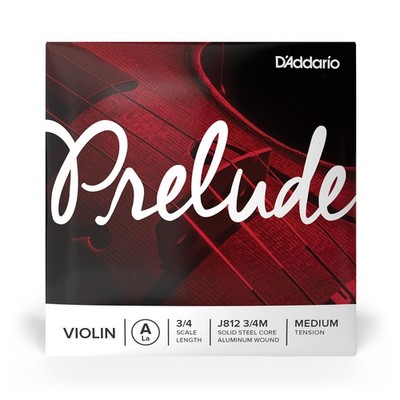 D Addario Prelude Violin Strings Solid Steel Core Warm Tone Durable 3 4 Scale