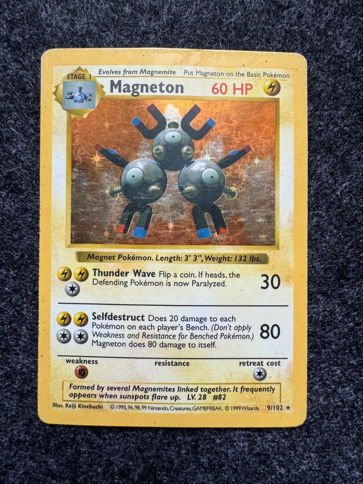 Magneton Base Set Holo Rare 9/102 1999 English 60 HP [HP]