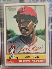 2025 Topps Heritage Jim Rice Real One Auto Special Edition Red Ink 34/76