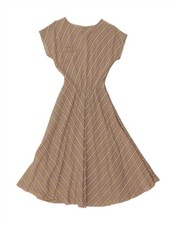 DIVINA Womens Maxi Dress IT 38 XS Brown Striped DA09