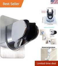 Durable ABS Shower Head Bracket with Strong Adhesive - Easy Wall Mount Solution