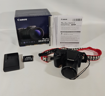 #ad Canon PowerShot SX410 IS Digital Camera 20MP 40X Zoom w Battery Charger Box $119.00