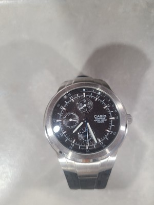 Casio Men's EF305-1AV Edifice Multifunction Watch With Black Resin Band
