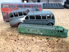 Vintage Dinky Observation Coach, Atlantean bus and train carrage.