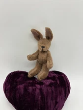 Knickerbocker Jointed Bunny Rabbit Plush Miniature Doll 4.5 Inch Handcrafted