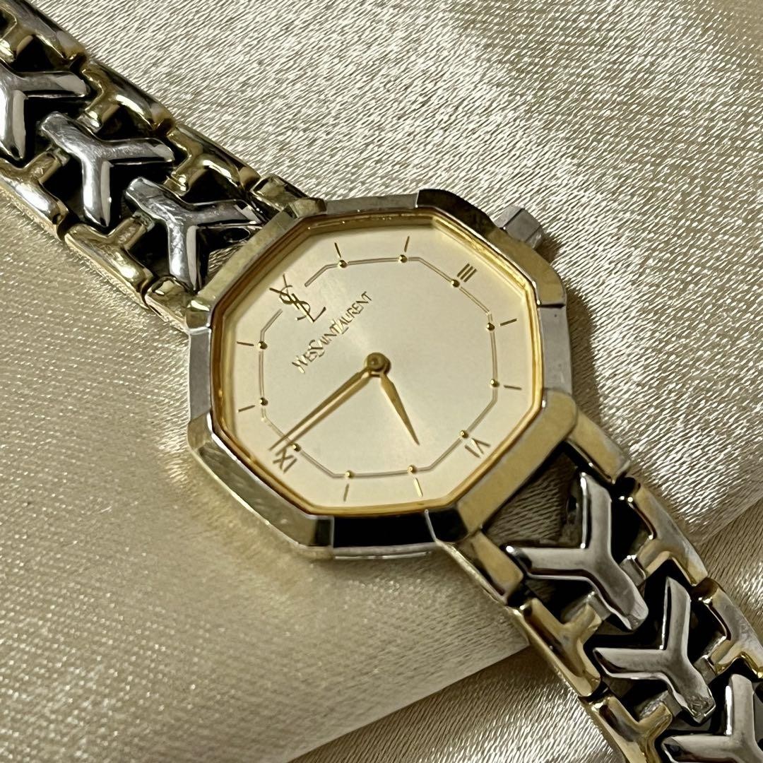 Orologio donna Yves Saint Laurent oro argento 2200 241762 u segni di usura