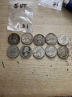 1964 Silver Quarters Mixed Dates Lot of 10 Coins Circulated.       # 31