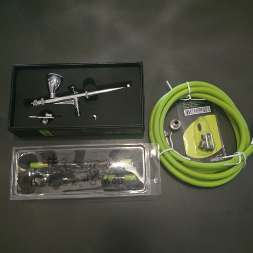 Grex Genesis XGi3 ES airbrush .3mm, .5mm w/  flex hose and quick connector 