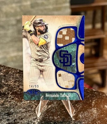 2026 Topps Tier One FERNANDO TATIS JR. #/99 BLUE FOIL DUAL RELIC Sick Patches!