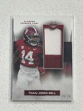 2023 Bowman University Alabama Thaiu Jones-Bell RC Jersey Patch /10 Relic #JP-TJ