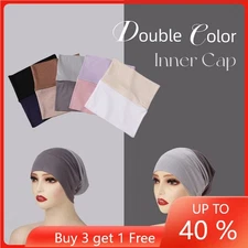 Muslim Women Underscarf Hijab Inner Hat Turban Wrap Undercap Hair Loss Chemo Cap