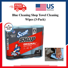 Blue Cleaning Shop Towel Cleaning Wipes 3-Pack 