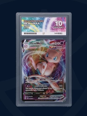 Mew VMAX 114/264 Fusion Strike Pokemon TCG - Ace Gem Mint 10