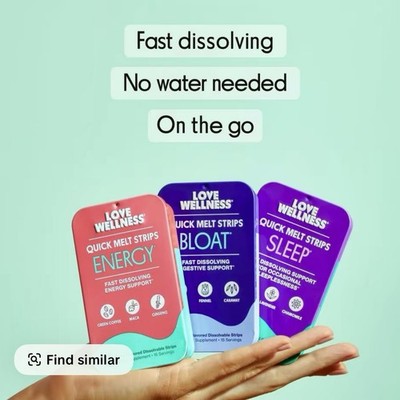 NEW RELEASE Love Wellness Quick Melt Strip Discovery Set Energy Sleep Bloat