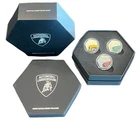 3 x 5 Euro Silver Coin Italy 2025 "Lamborghini" Complete Set Green, Yellow, Orange