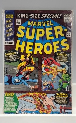Marvel  Super Heroes #1 King Size Special 1966 Daredevil Fantastic Four Avengers