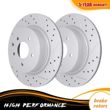 Rear Drilled Rotors for 2009 - 2004 2016 2017 Nissan Maxima