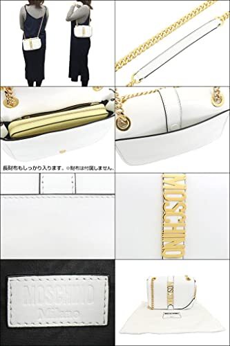 VIP【関税送料無料】希少 Moschino Leather Handbag MOSCHINO Biker Jacket White Leather Crossbody Bag. NWT
