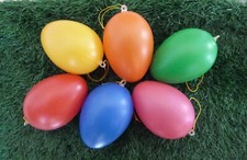 extra große PLASTIK OSTEREIER BUNT**Plastikeier**Kunststoff*Ostern**6 Stück**8cm