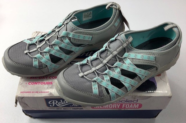 Womens Relaxed Fit From Skechers Air Cooled Memory Foam Slip On Shoes Size 9