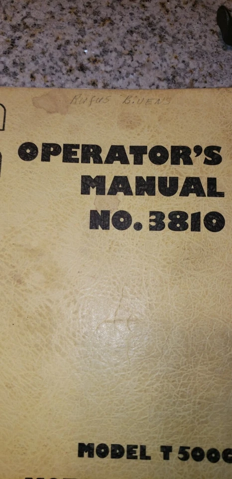 Manual de mantenimiento del operador del propietario de la motoniveladora Galion T500c No. 3810 Ser. 07995 Foto 2 de 4
