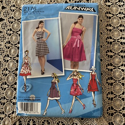 prom dress project Simplicity Project Runway Pattern 2176 Prom Dress Size P5 (12, 14, 16, 18, 20)