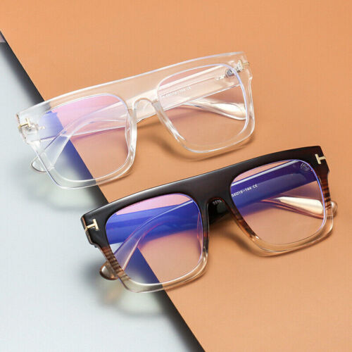 Oversize Eckig Anti Blaulicht Kurzsichtigkeit Brille Herren Damen Großes Gestell Brille - Bild 5 von 12