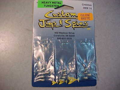 12 TUNGSTEN PANFISHING JIGS SIZE 16 HOOKS ICE FISHING custom 3mm GLOW for  rod