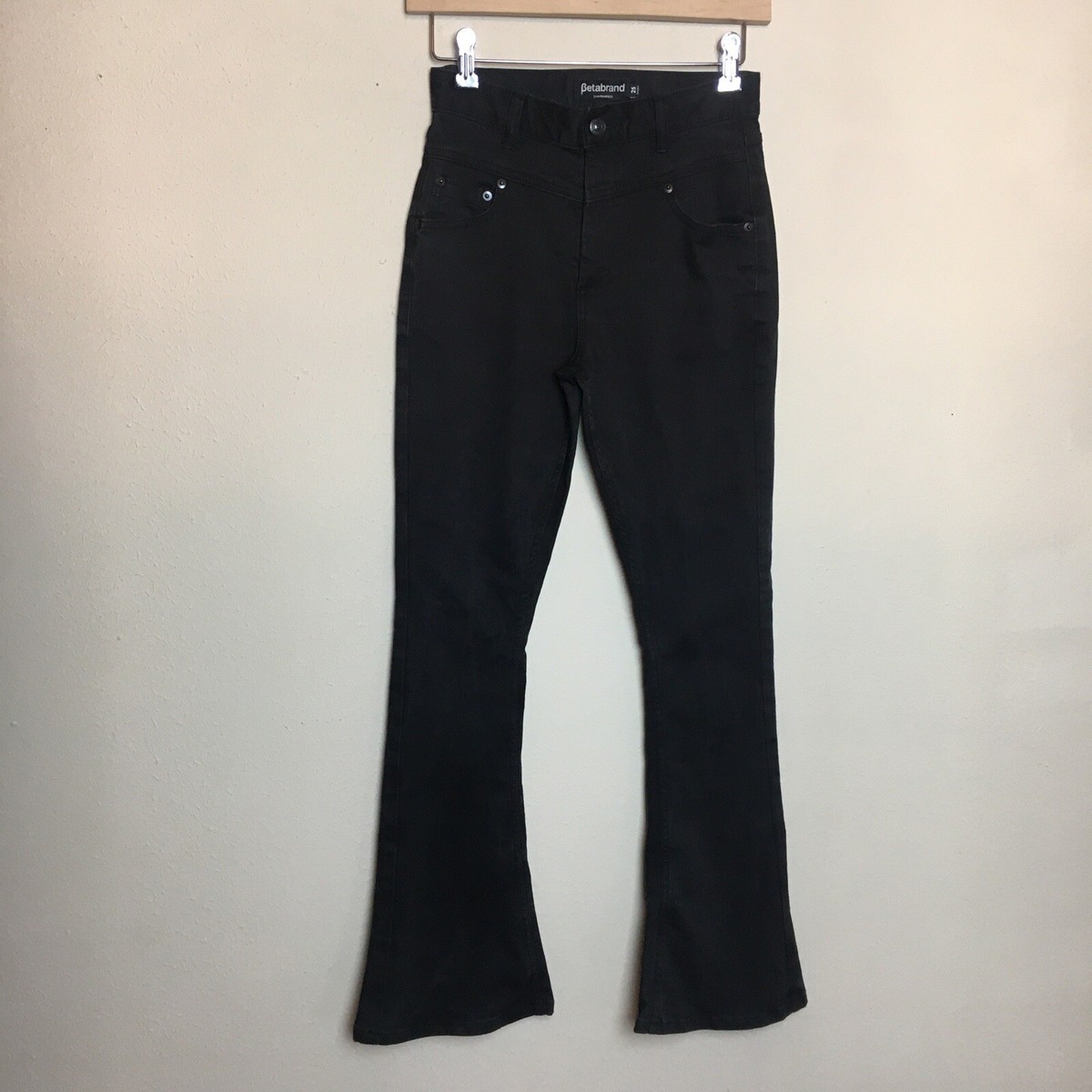 Betabrand Black High Rise Bootcut Stretch Jeans 25 Short