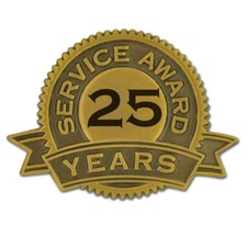 PinMart's 25 Years of Service Award Lapel Pin