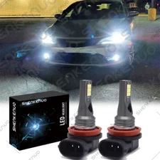Super Bright H11 LED Headlight Conversion Kit Low Beam Bulbs 6000K Xenon White