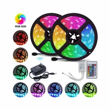 10m Rgb Waterproof 300 Led Strip Light Smd 44 Key Remote 12v Dc Power Kit 5050