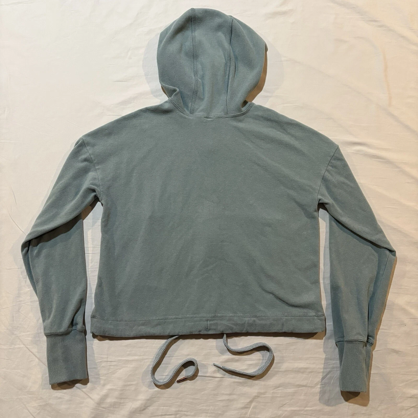 VETEMENTS Felpa Betty Sanctuary Luxe con cappuccio blu tempesta full zip XS