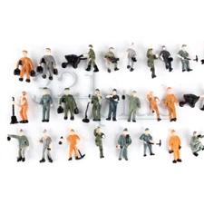100 pcs HO Scale Figures People Worker Figures Construction Site Supplies 1:87