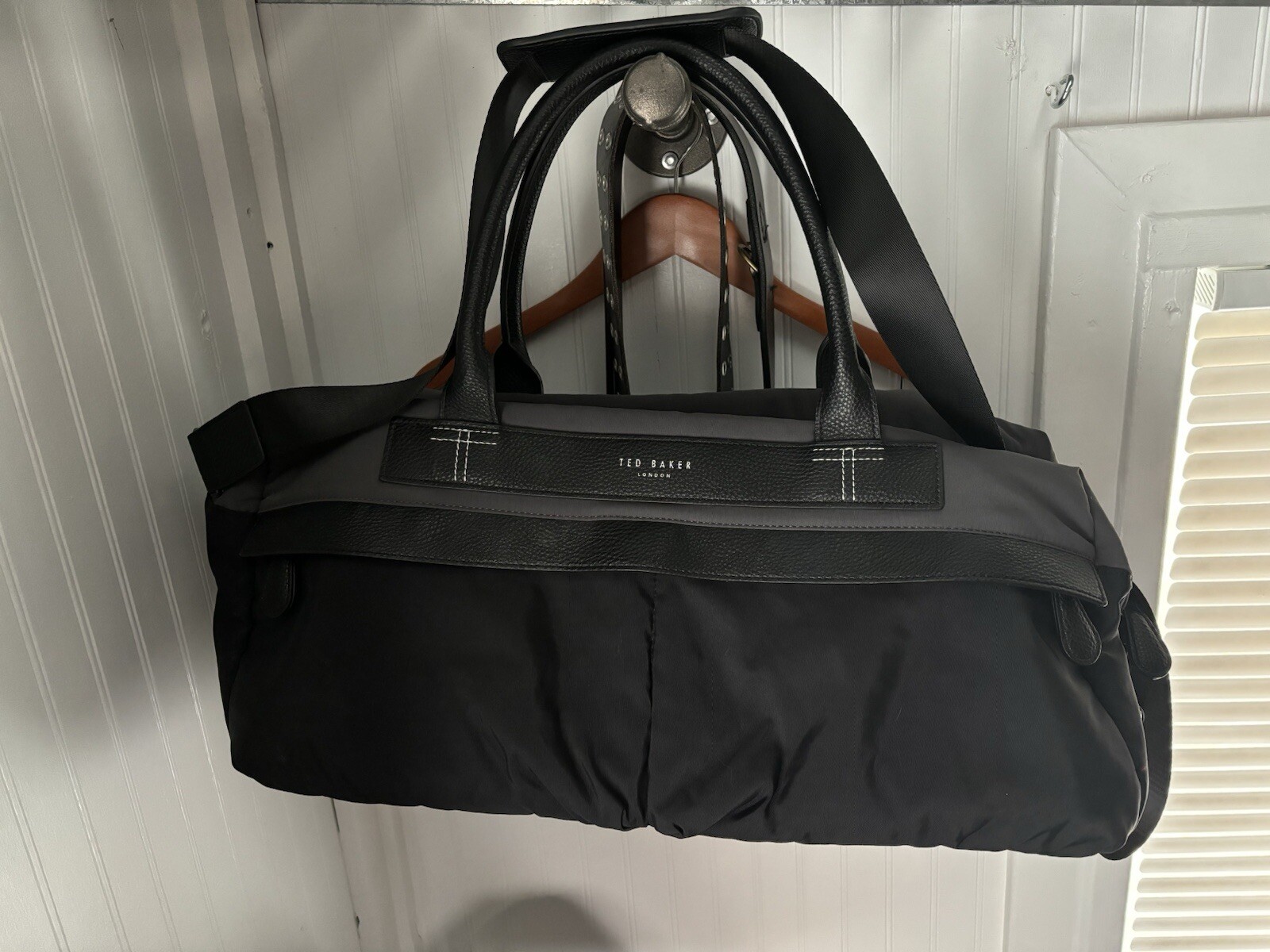 Ted Baker Friyay Black Nylon Duffle Bag for Travel