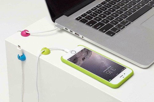 2X Bluelounge CableDrop Mini Bright Cable Management System Pink Blue Green NEW - Picture 6 of 6