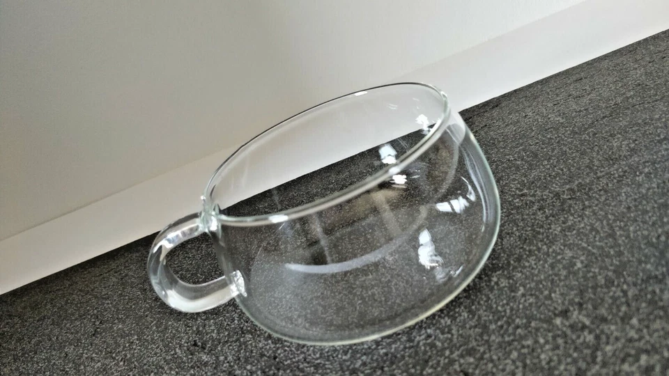 Taza de té café de vidrio transparente con mango 260 ml Foto 4 de 4