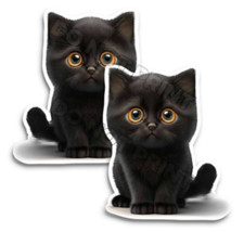 Black Cat Kitten Stickers Cuddly Halloween Cuddly Cats Decals M33053 - Set of 2