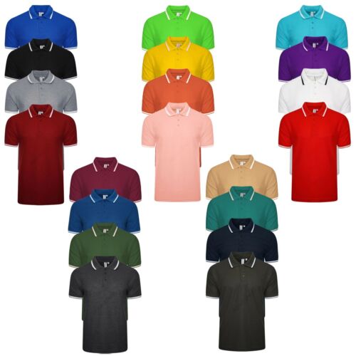 Confezione da 4 e 6 polo uomo manica corta punta tinta unita piqué top TShirt maglietta - Foto 2 di 25