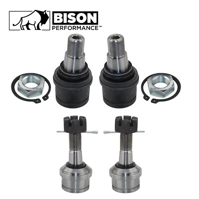 Bison Performance 4pc Front Upper and Lower Ball Joints Kit For F250 F350 SD 4WD