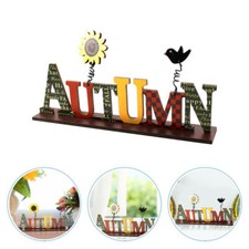 Wooden Letter Autumn Ornaments Thanksgiving Christmas Party Decorations