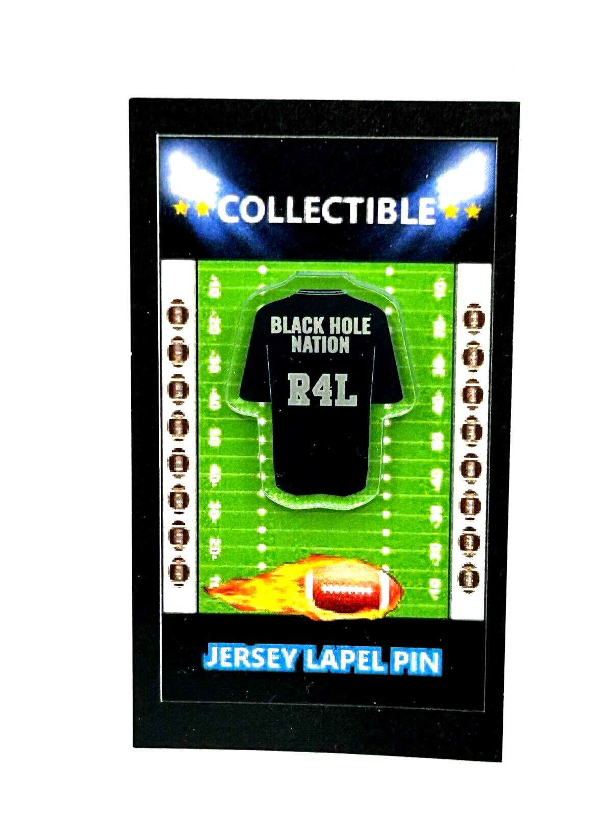 Las Vegas Raiders jersey lapel pins lot of 6 BLACK HOLE NATION R4L free shipping