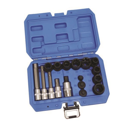 US PRO Tools 17pc Brake Caliper Sockets Socket Set 10pt , Hex, Pentagon 6230 - Picture 2 of 4
