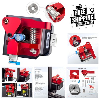 Upgrade Your 3D Prints: Dual Gear Extruder Kit with Nema 17 for Ender Models