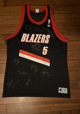 Vintage Champion Portland Trailblazers Jermaine O’Neal Jersey Mens XXL 52 Signed