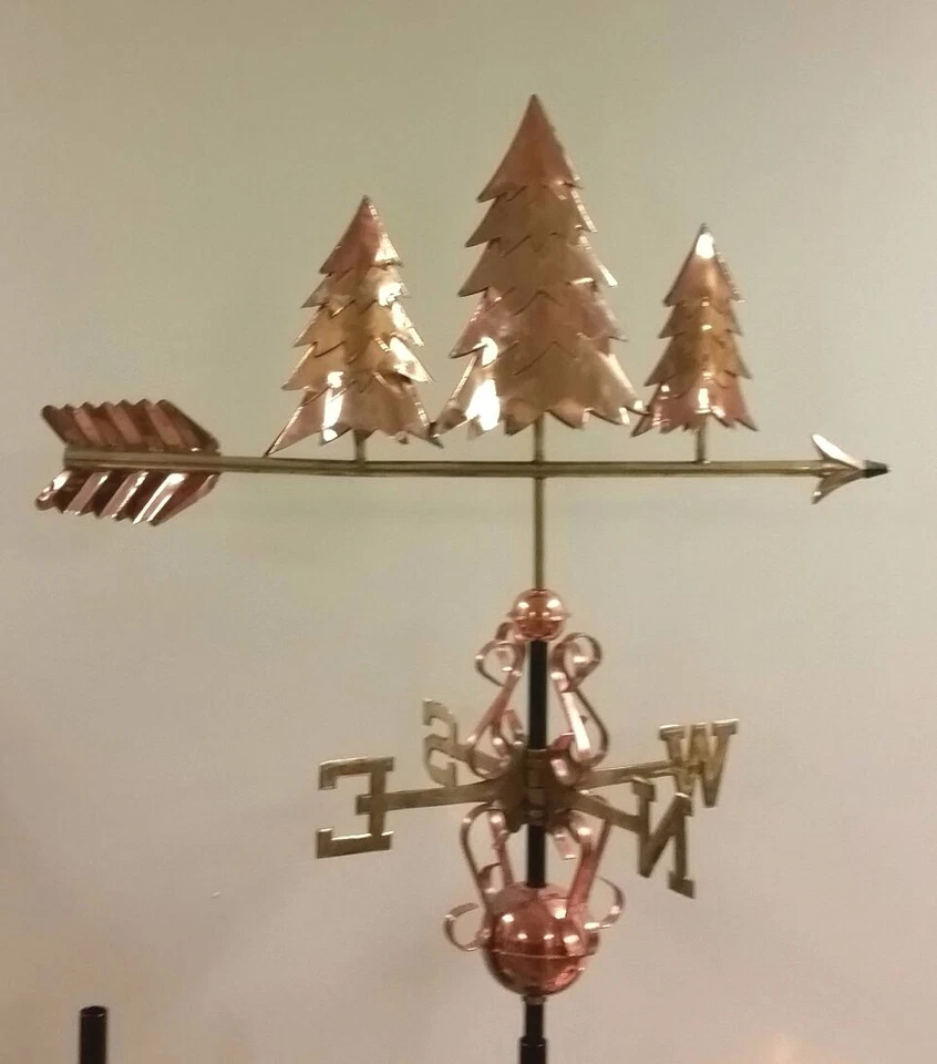 Beautiful unique PINE TREE COPPER WEATHERVANE.sold as shown,SHIPS FAST !!! - Image 2 of 2