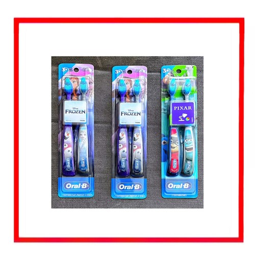 Lot of 6 Walt Disney Oral-B Pixar 3packs of2 Kids Manual Toothbrush Soft Bristle